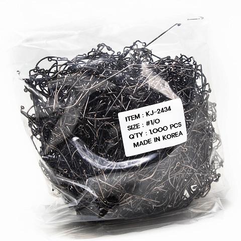 Фото крючок джиговый kumho kj-2434, №1/0 bn (1000 шт./упак.)