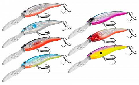 Фото воблер kyoda marqiz minnow-90f, длина 9,0 см, вес 14,0 гр, цвет p2323, заглубление 5,0-7,0 м