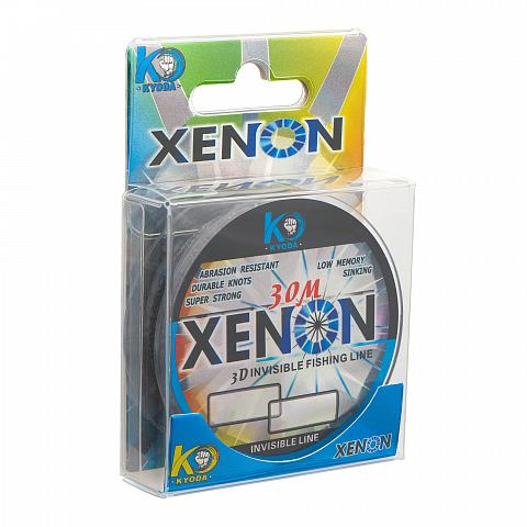 Фото леска kyoda xenon 3d, d - 0,165 мм, длина 30 м, разрывная нагрузка 2,85 кг (10 шт/упак)