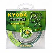 Фото шнур плетеный kyoda green 8x pe d-0,16 мм, l-150 м, цвет зеленый, разрывная нагрузка 7,5  кг