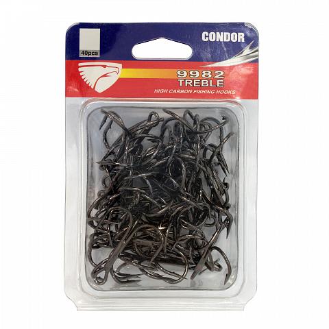 Фото крючок-тройник condor treble hook №6 bn (50 шт/упак)