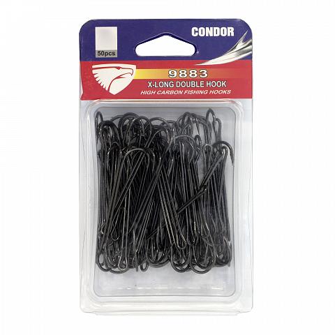 Фото крючок-двойник condor x-long double hook №3/0 bn (40 шт/упак)