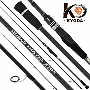 Фото спиннинг kyoda world travel, штекер 5 секций, длина 2,70 м, тест 7-35 гр, carbon t-30