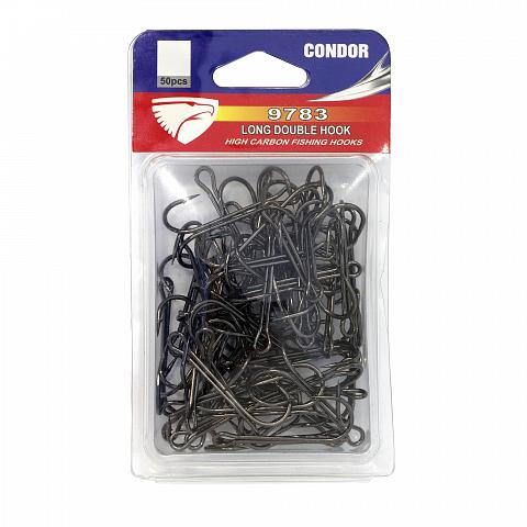 Фото крючок-двойник condor long double hook №1 bn (50 шт/упак)