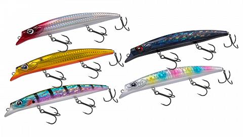 Фото воблер kyoda quick minnow-140f, длина 140 мм, вес 19  гр, цвет p19-1, заглубление 0,1-0,6 м