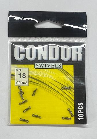 Фото вертлюг condor swivels №18 /100 шт/